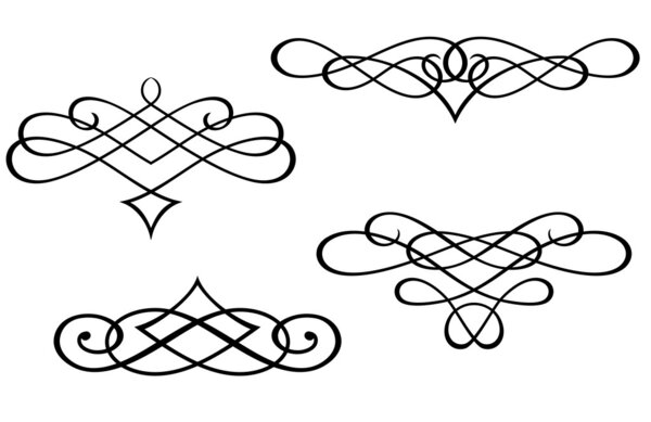 Monograms and swirl elements
