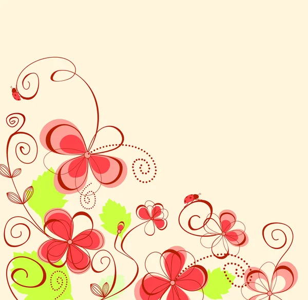 Квітковий Візерунок Дизайну Фон — стоковий вектор