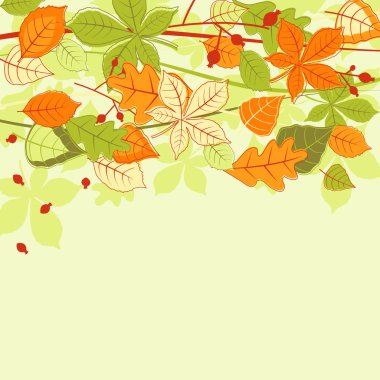 Autumn leaves background clipart