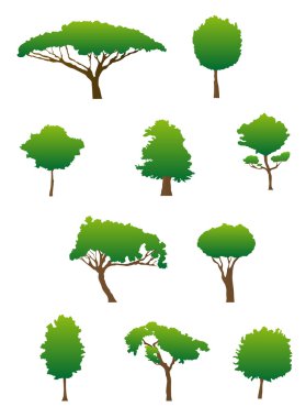 Tree silhouettes clipart