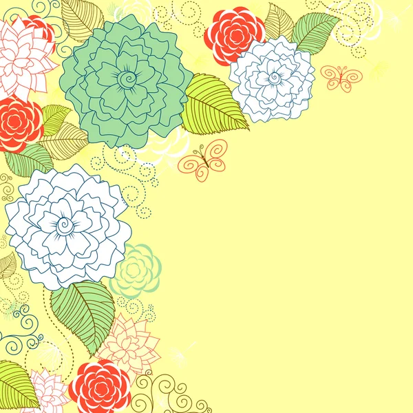 花卉图案为背景或纺织品设计的 — 图库矢量图片