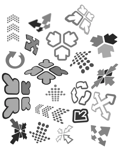 Reihe Von Pfeil Symbolen Für Webdesign — Stockvektor