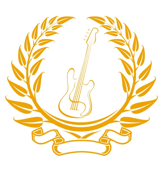 Símbolo de guitarra electro — Vector de stock