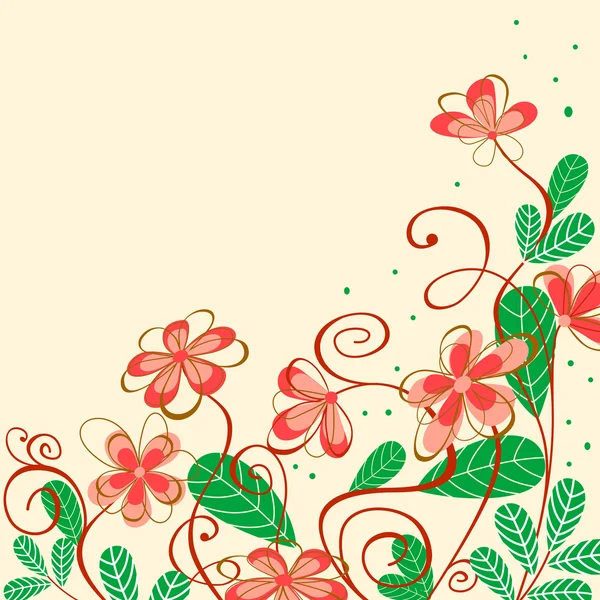 夏天花朵背景 — 图库矢量图片