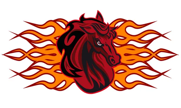 Tatuaggio cavallo — Vettoriale Stock