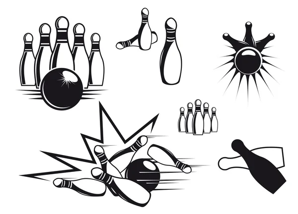 Symboles de bowling — Image vectorielle