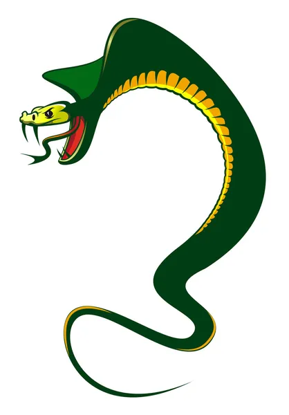 Kobra zagrożenia zielony — Wektor stockowy