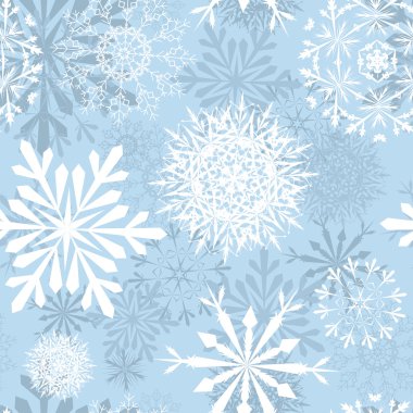 Seamless snowflakes background clipart