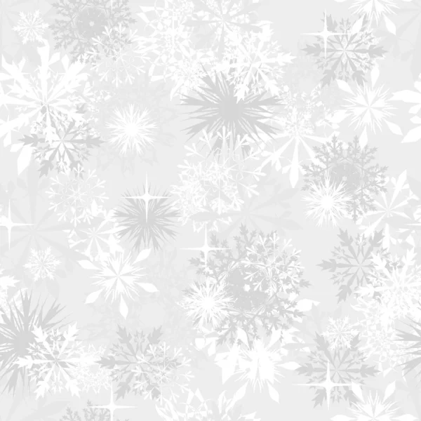 シームレスな雪片背景 — ストックベクタ