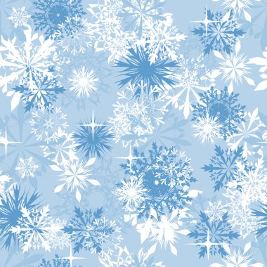 Seamless snowflakes background clipart