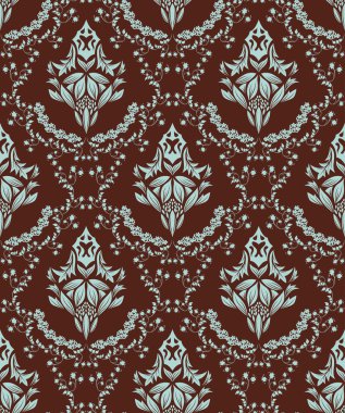 Seamless damask pattern clipart