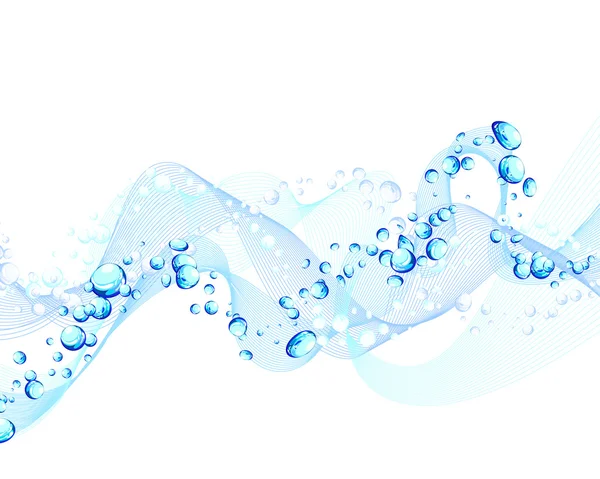 Abstract Water Vector Achtergrond Met Luchtbellen — Stockvector