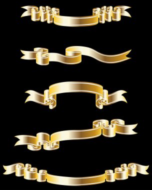 Tasarım kullanımı için farklı altın vektör dizileri