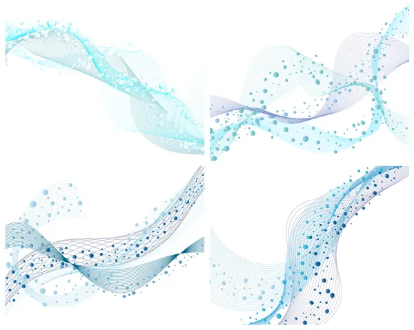 Abstract Water Vector Background Set Bubbles Air — Stock Vector