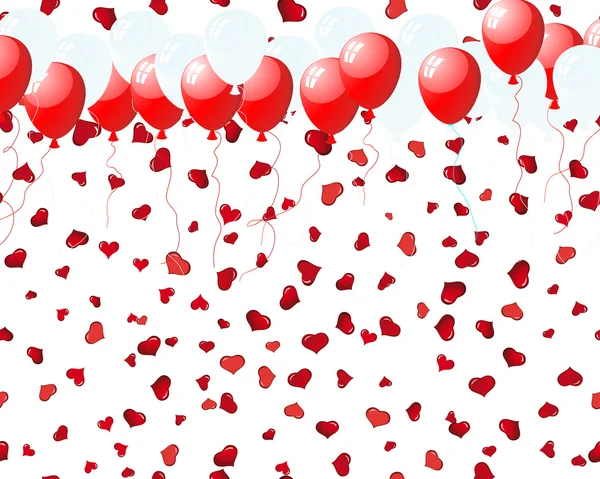 Μπαλόνια στις καρδιές — Διανυσματικό Αρχείο