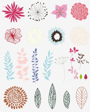 Flower set clipart