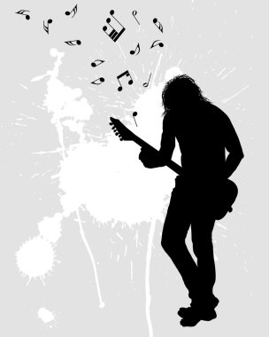 Rock guitarist clipart