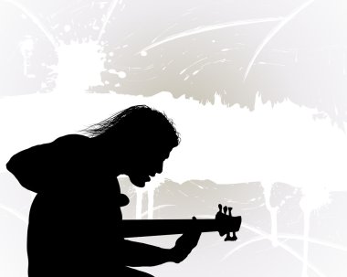 Rock guitarist clipart