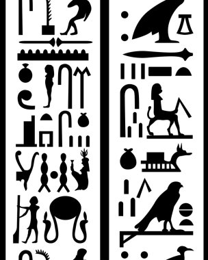 seamless hieroglyphs clipart