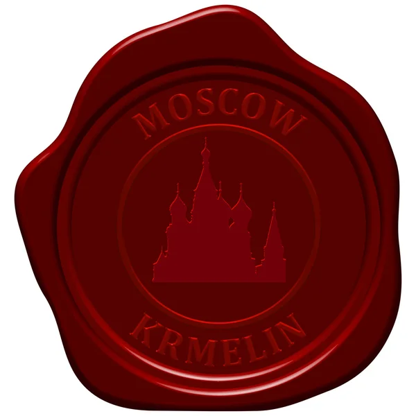 Kremlin cathedral sealing wax — Stock Vector