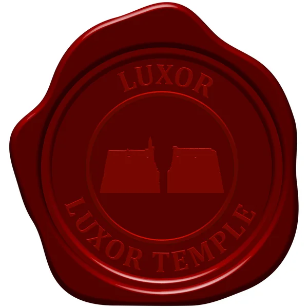 Luxor templet tätning vax — Stock vektor