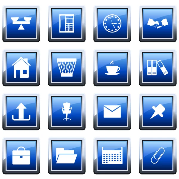 Conjunto de ícone de negócios e escritório —  Vetores de Stock