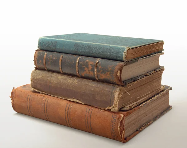 10 антикварных книг — стоковое фото