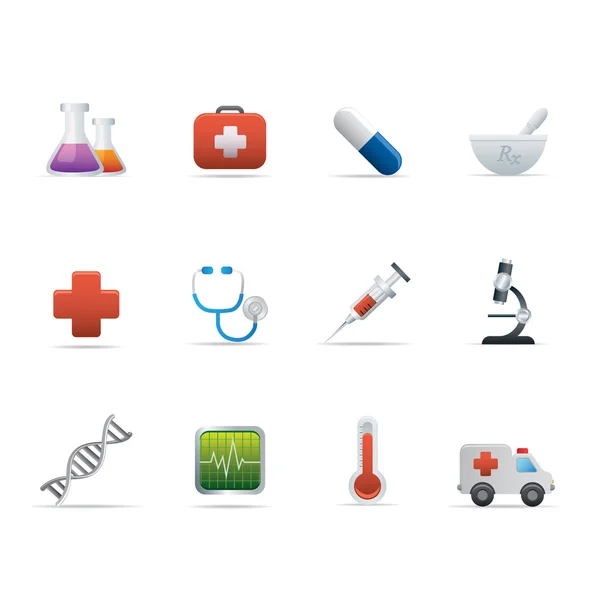 02 medicin och healt care ikoner — Stock vektor