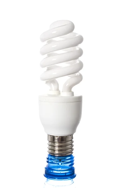 Energy Saving Bulb Plastic Bottle Isolated White Background — Stock Photo, Image
