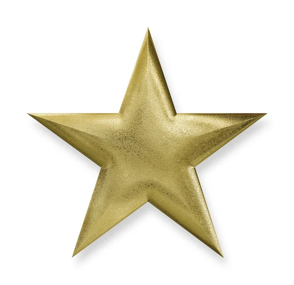 Estrella metálica de oro —  Fotos de Stock
