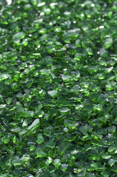 Grüne Glasscherben — Stockfoto