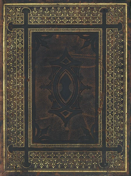 Обложка старинной кожаной книги — стоковое фото