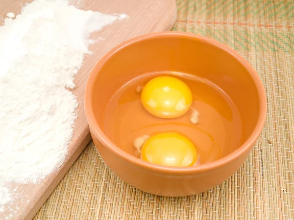 Farina e uova — Foto Stock
