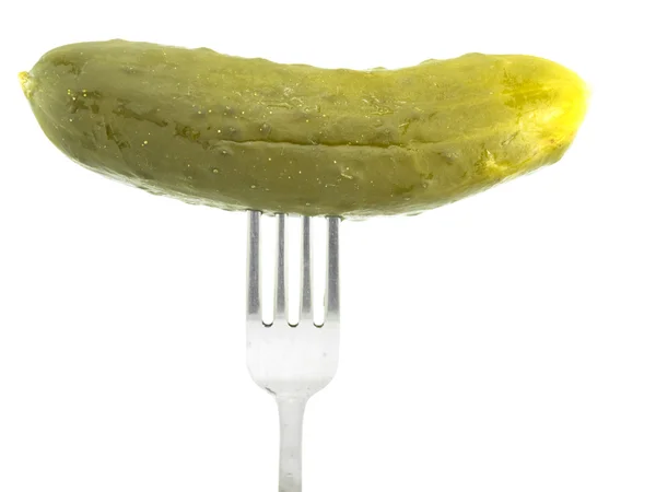 Cucumber on a plug — Stock Photo, Image