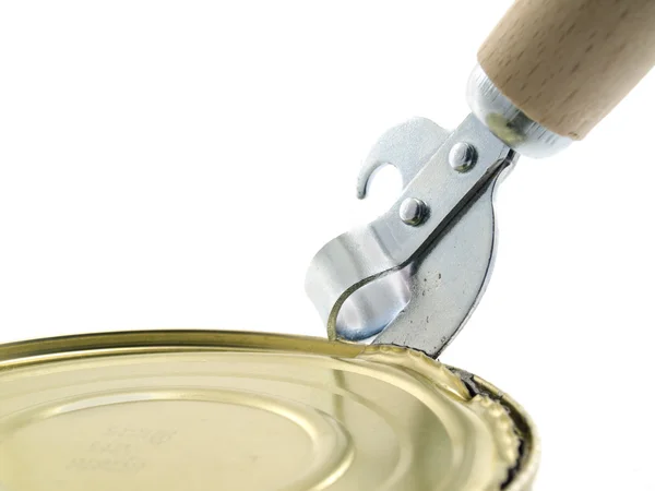 Key opening a can — Stock Photo, Image