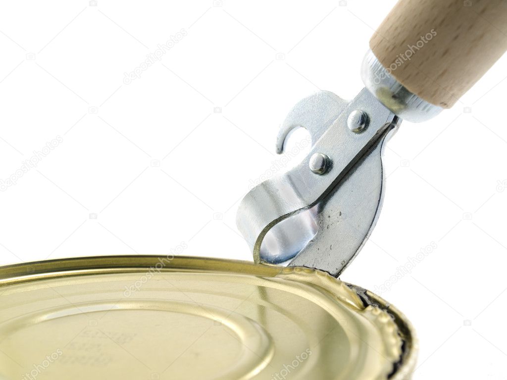 Key opening a can