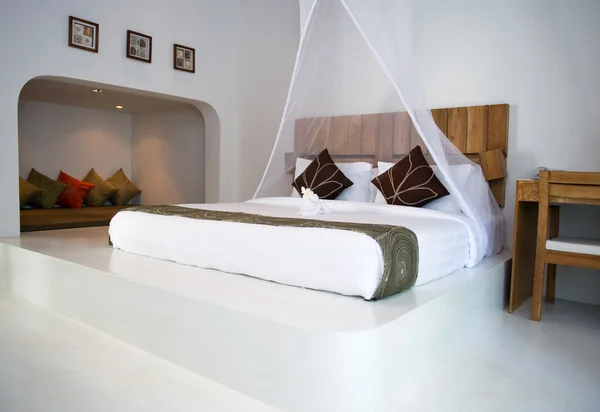 Розкішна Спальня Інтер Єру — стокове фото