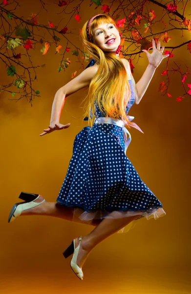Cheerful redhead girl — Stock Photo, Image