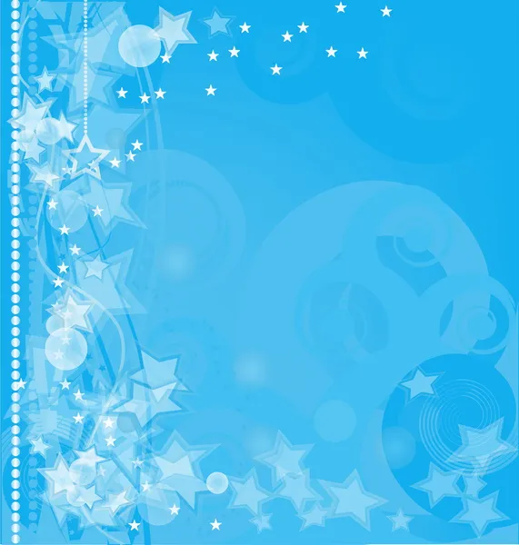 Fantasia sfondo blu con stelle — Vettoriale Stock