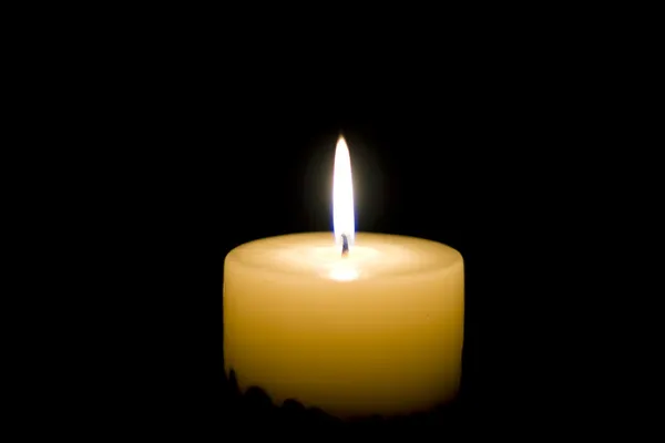 Close-up view of the candle in the night — Stock Photo, Image