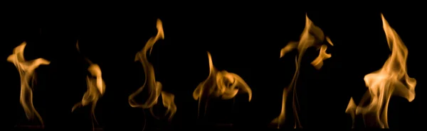 Prawdziwy ogień płomienie zestaw — Zdjęcie stockowe
