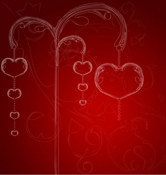 Φανάρι αγάπη με τις καρδιές — Διανυσματικό Αρχείο