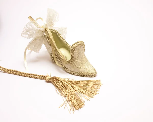 Mulheres Extravagantes Sapatos Sobre Fundo Branco — Fotografia de Stock