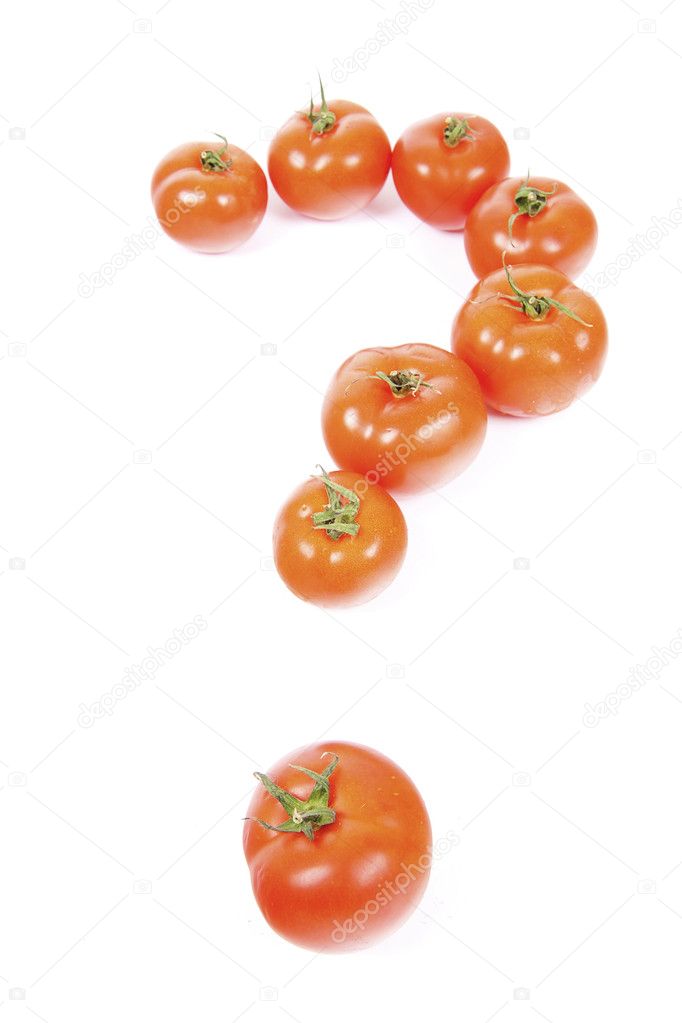 Question mark from tomatoes