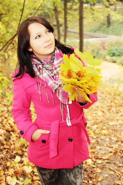 Girl with the bouquet — Stock Photo, Image