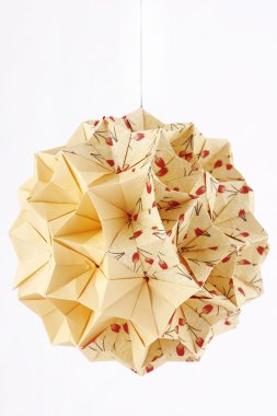 Handmade Origami Kusudama paper ball clipart