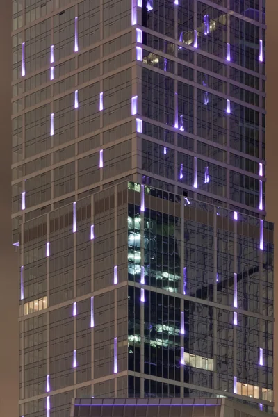 Noční pohled na mrakodrapy "Moskva město" — Stock fotografie