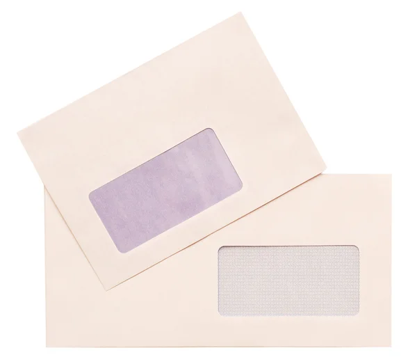 Empty envelopes with a window — Stok fotoğraf
