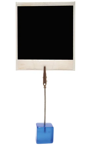 Small stand with blank frame — Stock Photo, Image