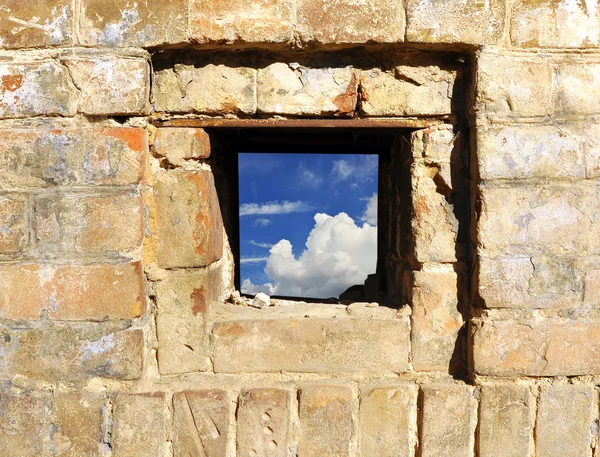 A fal ablak — Stock Fotó